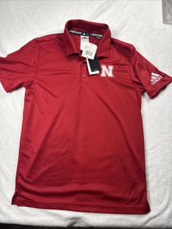 Nebraska Cornhuskers Adidas Aeroready ClimaChill Golf Polo Shirt Men’s S Red NWT