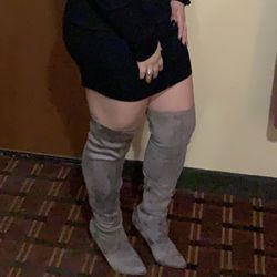 suede over the knee boots #kneehighboots