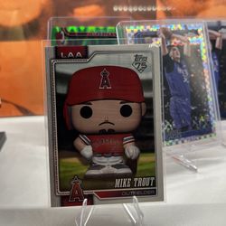 Mike Trout Funko Pop SSP Card – 2026 Topps Series 1 #350 – Angels Super Short Print