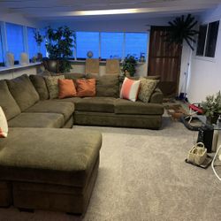 Brown 3 Piece Sectional Sofa Set