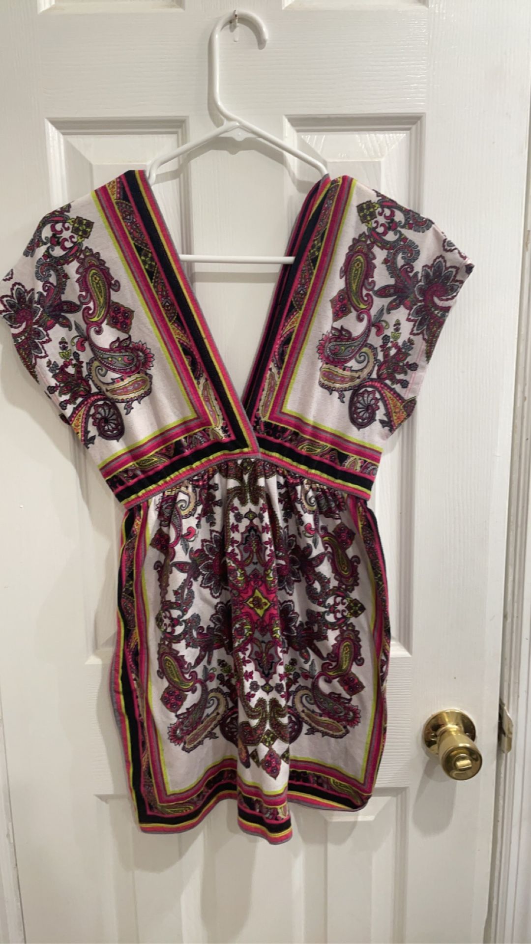 Ultra Flirt- floral paisley beach coverup or sundress size small