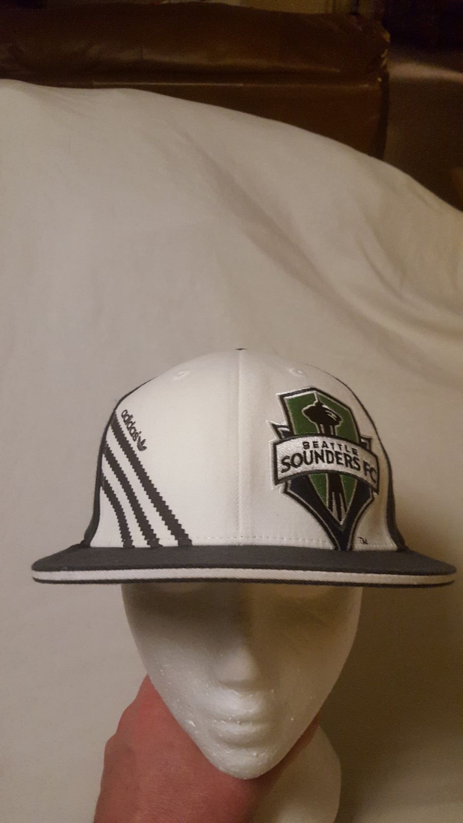 Seattle Sounders FC Soccer hat Adidas Flex fit style size S/M