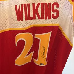 Dominique Wilkins Auth Signed Jersey Tristar 