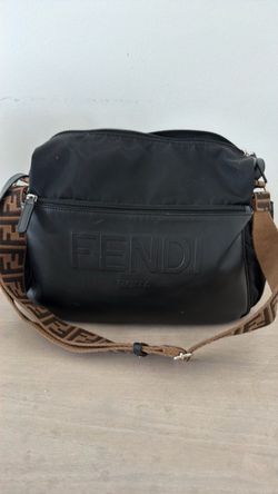 Fendi Roma Black Nylon Messenger Bag