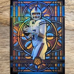 2025 Panini Mosaic Josh Allen Stained Glass Case Hit