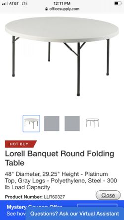 5 foot folding round table
