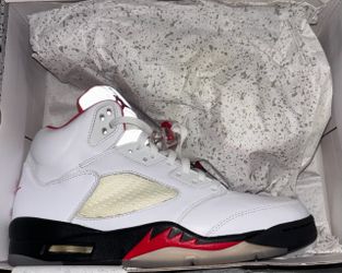 Jordan 5 “Fire Red” silver tongue