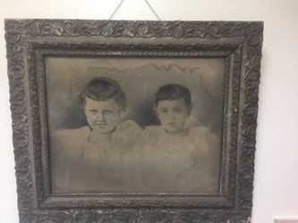 Antique plaster wood frame 27x23 very cool