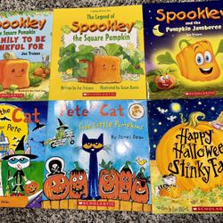 Kids Halloween Scholastic Books Spookley The Square Pumpkin. All for $10