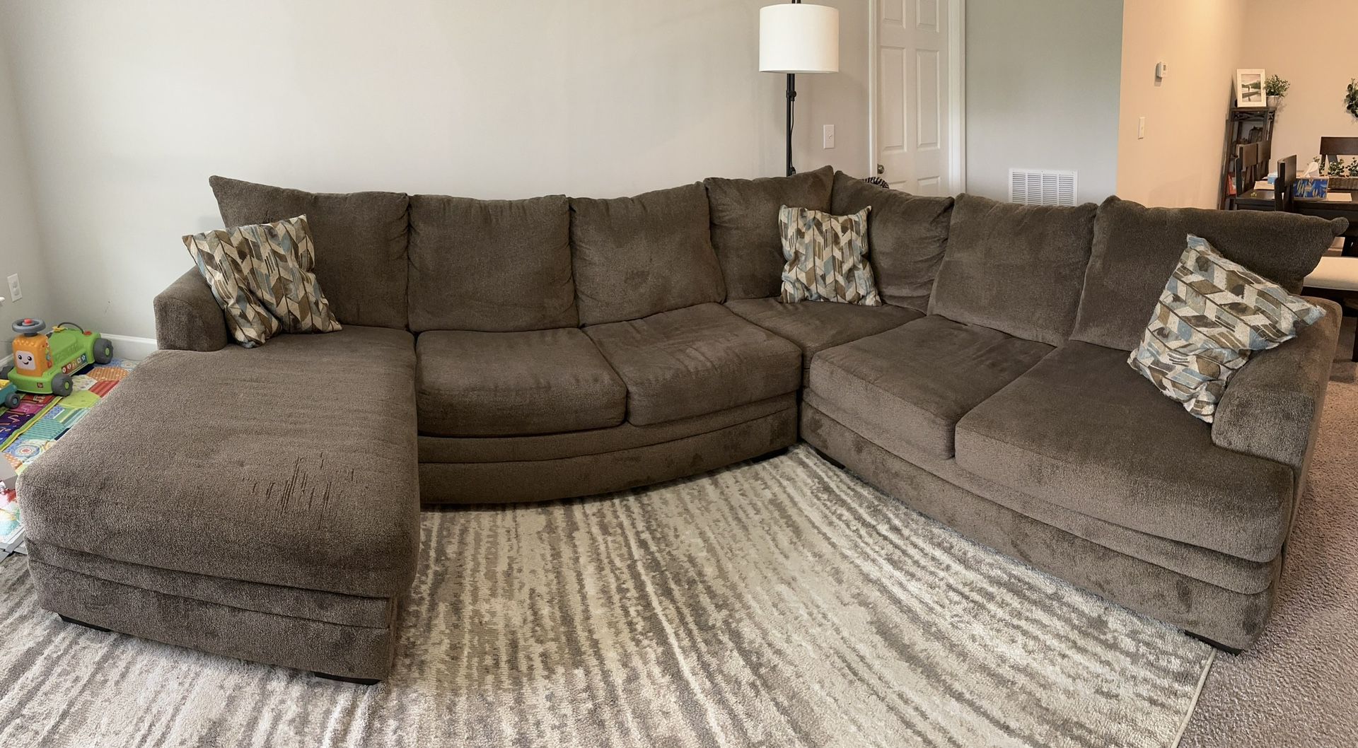 Rooms to Go Brown Sectional Sleeper