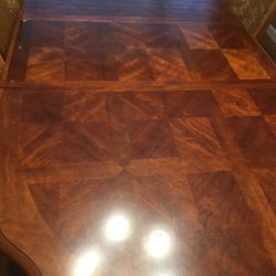 Dining table with six chairs