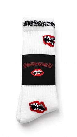 Designer socks with mouth design