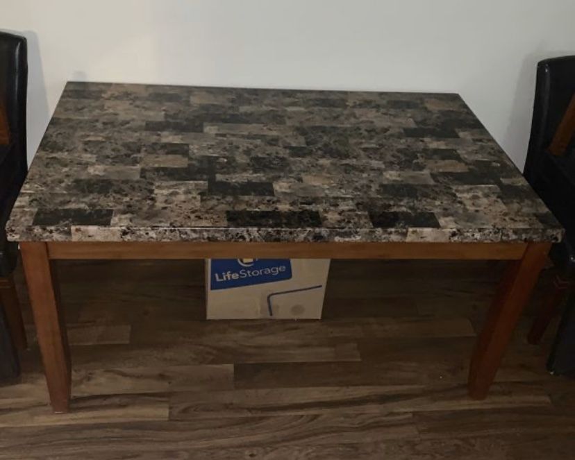 Breccia FAUX marble table set