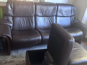 Leather Recliner Couch