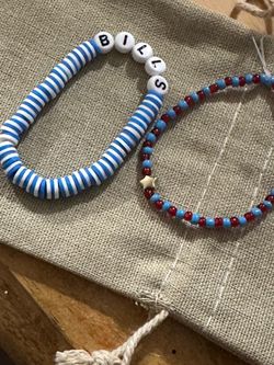 Buffalo Bills Beaded Bracelet Set