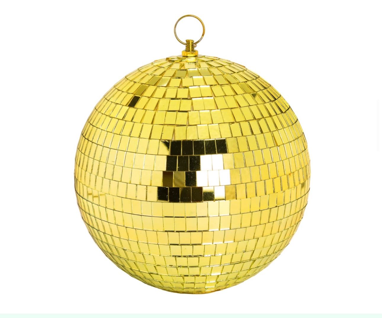 5 gold disco mirrorballs