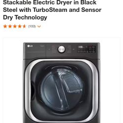 LG GAS DRYER 9.0 CU FT. 