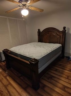 King size bed frame with head & foot board