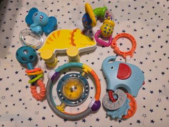 Mixer of 6 baby rattles