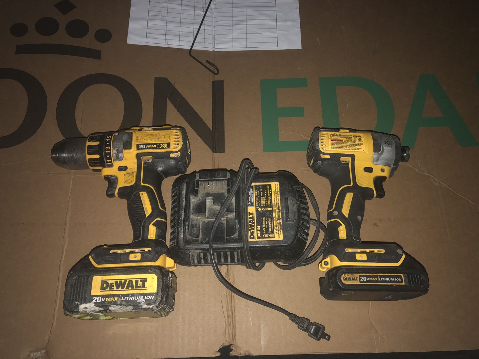 Dewaltimpact drill 3 speed and hammer drill good condition brushless