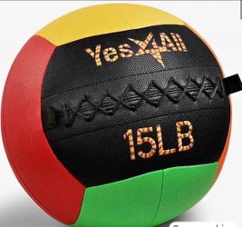 Yes4all Vibrant Wall Ball/Wall Medicine Ball for Full Body Workout and Strength Exercise