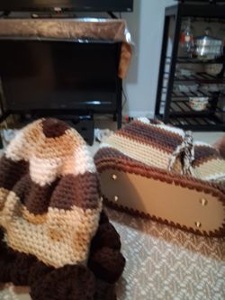 Crochet Curly Hat & Purse 