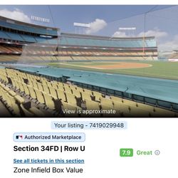 2 Dodger Tickets For Wednesday 5.22