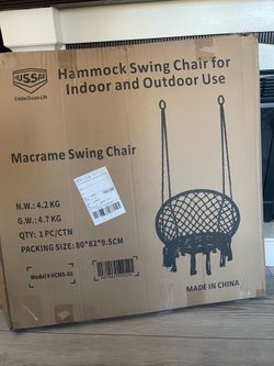 Brand New Beige Macrame Hammock  Swing