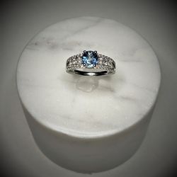 20% Off - Blue Sapphire and Diamond Ring