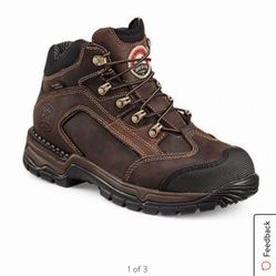 SIZE 9 IRISH SETTER BY RED WING WATERPROOF LEATHER SAFETY TOE BOOTS BRAND NEW