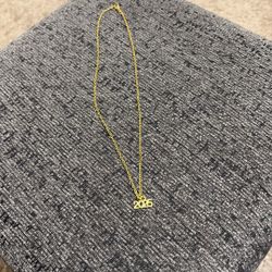 Gold Plated Chain Necklace/ 2025 Charm. New.
