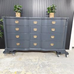 Solid Wood Refinished Dresser By Drexel 