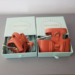 Orange Harness and Leash from MOSHIQA