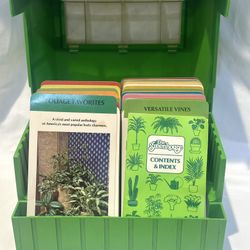 Vintage 1970’s The Greenhouse Guide To Plant Care Set With Greenhouse Container 
