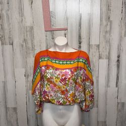 Orange Blouse Size Large 