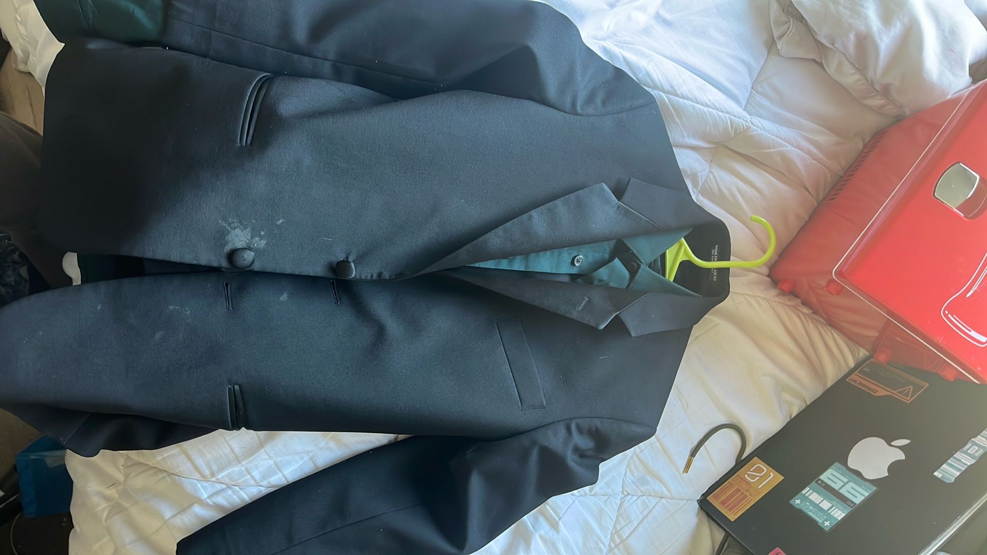 Tuxedo And Green Shirt