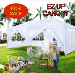 10'x20' Pop Up Canopy, Folding Party Tent with 6-panel Removable Sidewalls, Heavy Duty Outdoor Commercial Instant Gazebo with Wheeled Bag