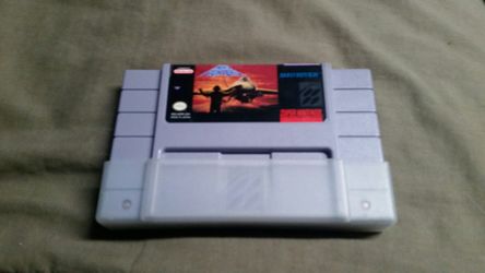 RARE SUPER NINTENDO SNES AERO FIGHTERS-100% AUTHENTIC for Sale in