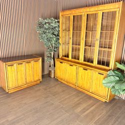 Vintage Thomasville Buffet and China Cabinet/Hutch DELIVERY AVAILABLE