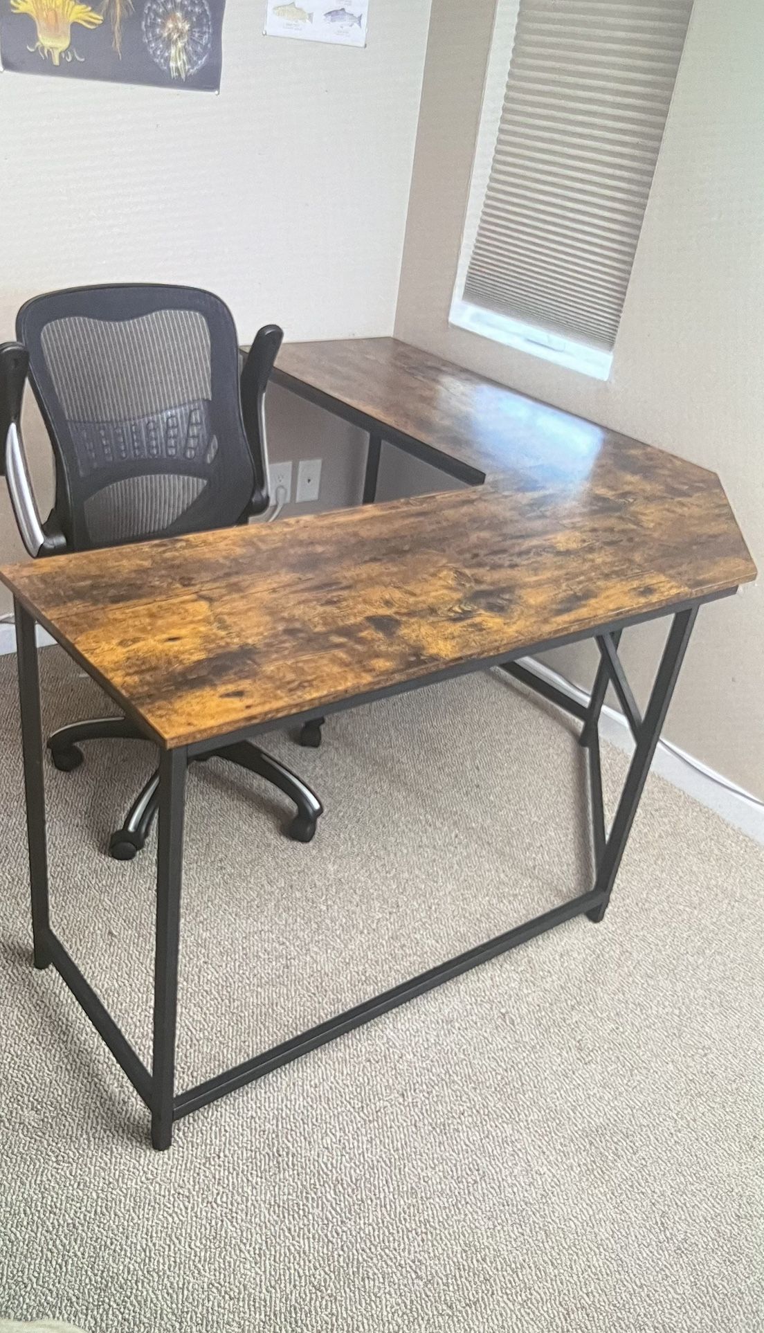 Corner Desk And Optional Free Office Chair