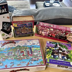 Puzzle mat and puzzles