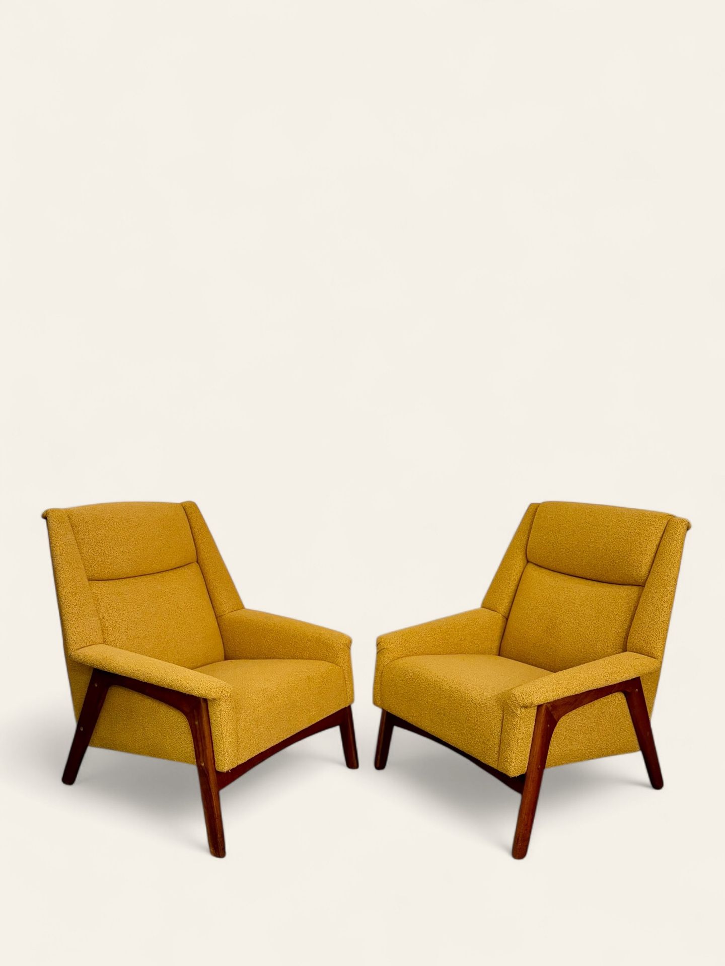 Pair of 1960s Vintage MCM Folke Ohlsson DUX Style Lounge Chairs