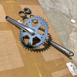 Vintage Schwinn, Schwinn Scrambler, Cranks W/Chainring and Schwinn Stamped Hardware, Good Pedal Threads, Located in LaHabra