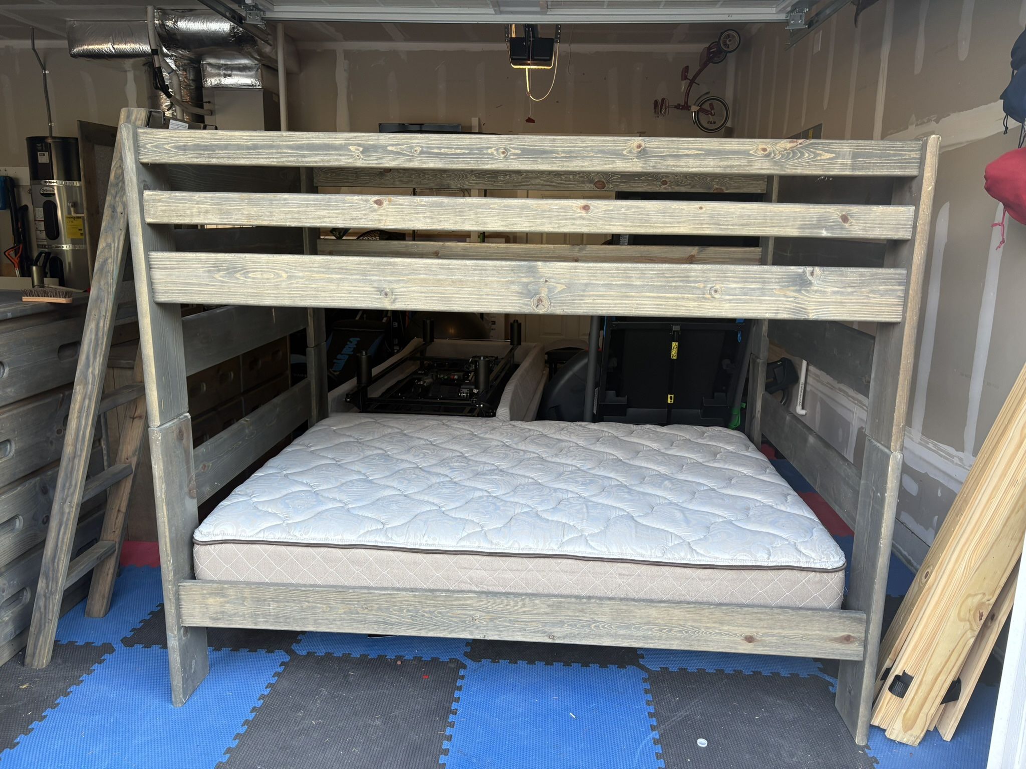Full over Full hardwood  bunk bed bedroom set