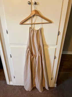 Blush Halter Neck Maxi Dress