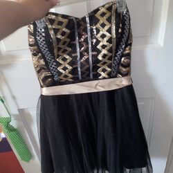 Black & Gold Tribal Dress Size 7/8