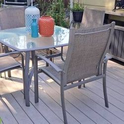 Sunbrella Aluminum patio table and chairs