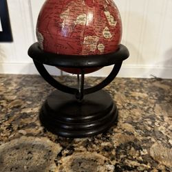 Decorative Table World Globe With Wood Base