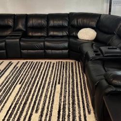 Madrid black reclining sectional $1499