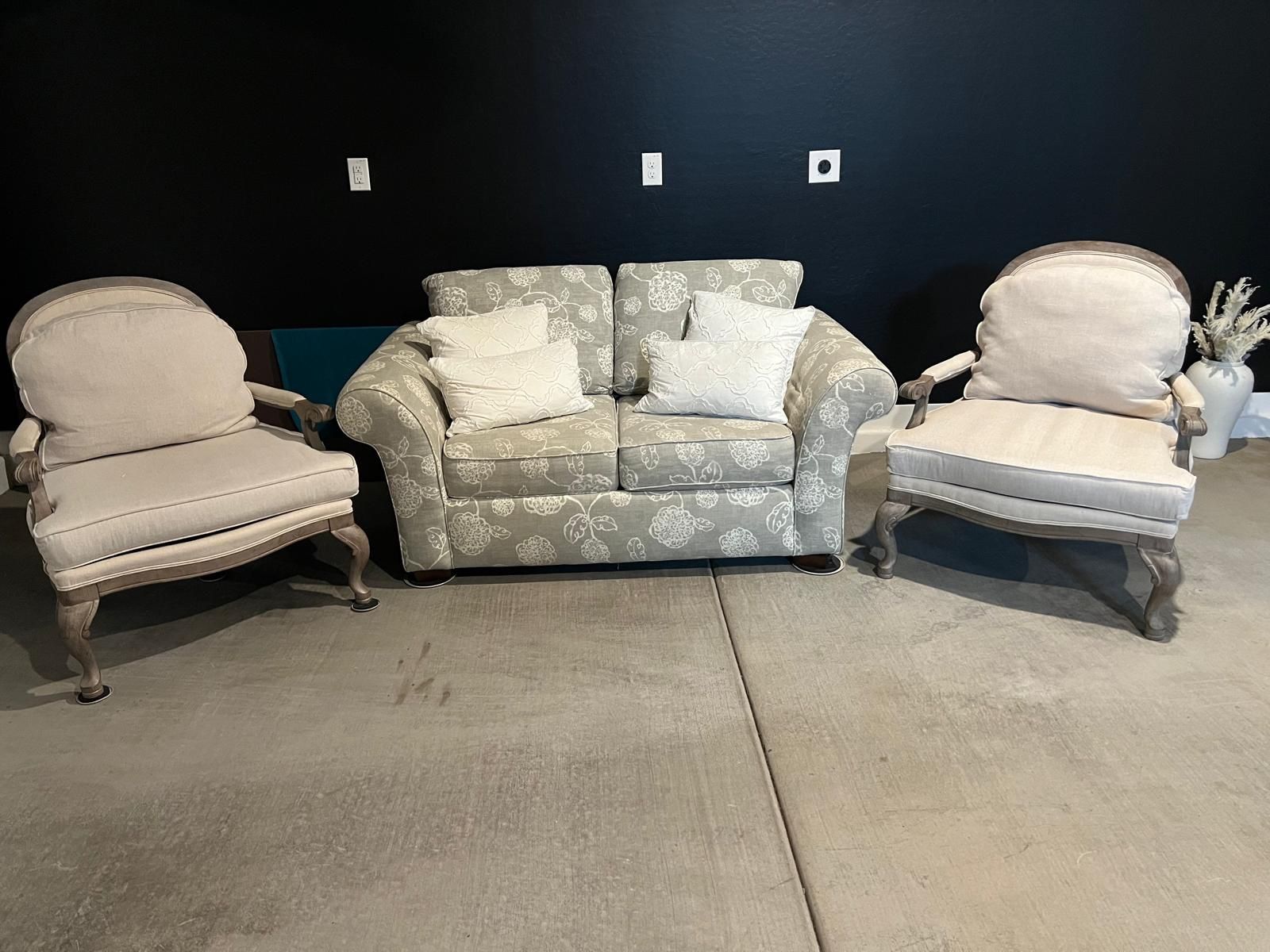 Loveseat Sofa With 2 Chairs